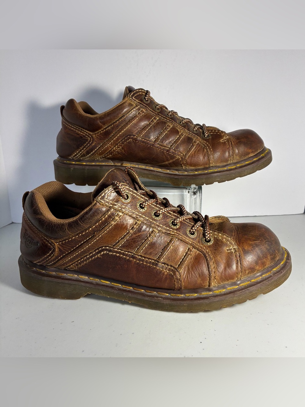 Doc Dr. Martens Keith Brown Leather Oxford Chunky Shoe Y2K Lug Sole Men's 12 M